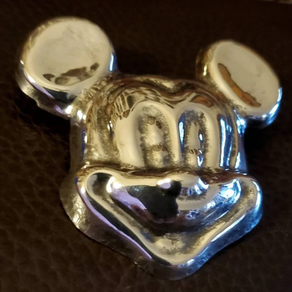 Large Mickey Mouse Sterling Silver Brooch/Pendant